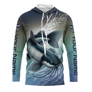 Personalized Catfish Fishing Jerseys, Catfish Long Sleeve Tournament Fishing Shirts IPHW7015