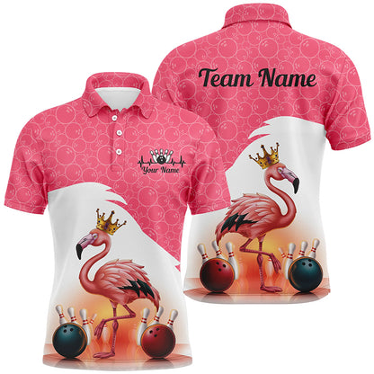 Flamingo Pink Bowling Ball Pattern Custom Team Shirts For Men And Women, Bowlers Jerseys IPHW6694