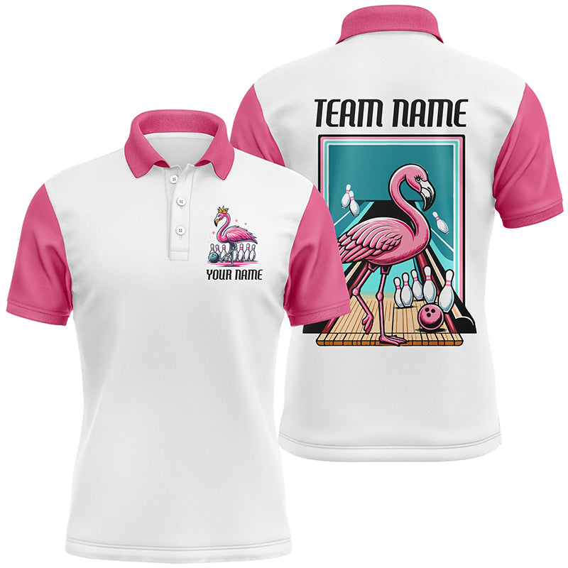 Flamingo On The Lane Custom Pink Flamingo Bowling Bowling Team Shirts For Men And Women IPHW6698