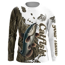 Load image into Gallery viewer, Grass Lake Camo Custom Catfish Fishing Long Sleeve Shirts, Catfish Tournament Fishing Shirt IPHW7028