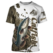 Load image into Gallery viewer, Grass Lake Camo Custom Catfish Fishing Long Sleeve Shirts, Catfish Tournament Fishing Shirt IPHW7028