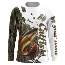 Load image into Gallery viewer, Grass Lake Camo Custom Catfish Fishing Long Sleeve Shirts, Catfish Tournament Fishing Shirt IPHW7029