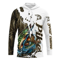 Load image into Gallery viewer, Grass Lake Camo Custom Pike Fishing Long Sleeve Shirts, Pike Tournament Fishing Shirt IPHW7031