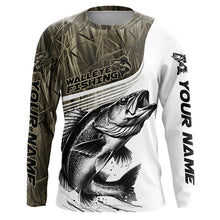 Load image into Gallery viewer, Personalized Walleye Fishing Camo Long Sleeve Fishing Shirts, Walleye Fishing Jerseys IPHW5809