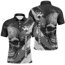 Load image into Gallery viewer, Personalized Skull Bowling Shirt For Men Custom Team&#39;S Name Flame Bowler Jerseys IPHW5168