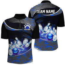 Load image into Gallery viewer, Blue Camo Custom Bowling Shirts For Men, Bowling League Shirt Bowling Team Uniform With Name IPHW7285