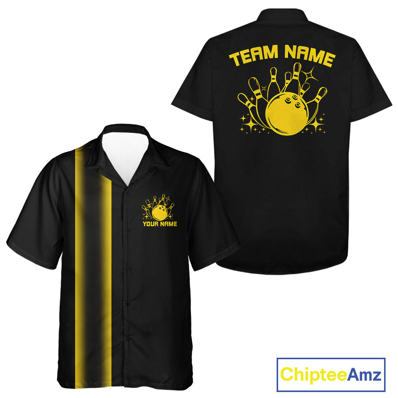 Custom Classic 50S Style Bowling Unisex Hawaiian Shirts, Vintage Bowling Team Outfit IPHW10065
