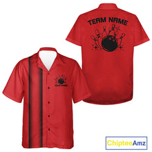 Load image into Gallery viewer, Custom Classic 50S Style Bowling Unisex Hawaiian Shirts, Vintage Bowling Team Outfit IPHW10065