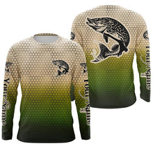 Load image into Gallery viewer, Custom Pike Fishing Long Sleeve Tournament Fishing Shirts, Pike Uv Protection Fishing Jerseys IPHW6218