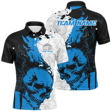 Load image into Gallery viewer, Personalized Multi-Color Flame Skull Bowling Team Shirts, Bowling Ball Pattern Bowling Jersey For Men And Women IPHW6567