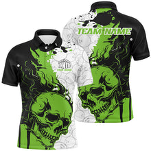 Load image into Gallery viewer, Personalized Multi-Color Flame Skull Bowling Team Shirts, Bowling Ball Pattern Bowling Jersey For Men And Women IPHW6567