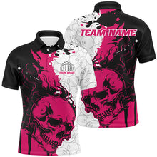 Load image into Gallery viewer, Personalized Multi-Color Flame Skull Bowling Team Shirts, Bowling Ball Pattern Bowling Jersey For Men And Women IPHW6567