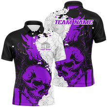 Load image into Gallery viewer, Personalized Multi-Color Flame Skull Bowling Team Shirts, Bowling Ball Pattern Bowling Jersey For Men And Women IPHW6567