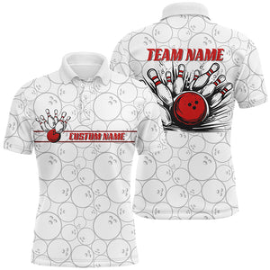 Custom Multi-Color Bowling Team Shirts For Men And Women, Bowling Polo/ Quarter-Zip Shirts Bowling League Jerseys IPHW6571