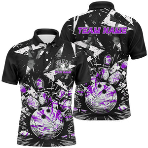 Custom Multi-Color Camo Bowling Team Shirts For Men And Women, Strike Bowling Tournament Team Shirts For Bowlers IPHW6572