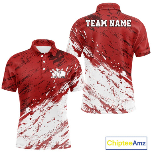 Orange and white polo shirt with 'Team Name' and 'Your Name' text on a white background, featuring Chiptee Amz branding.