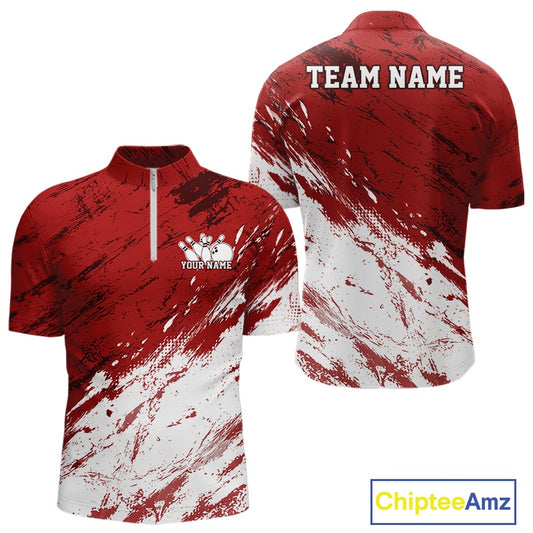 Red and white sports jersey with 'Team Name' and 'Your Name' text on a white background