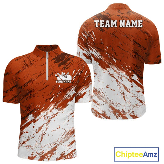 Orange and white sports jersey with 'Team Name' and 'Your Name' text on a white background