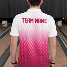 Load image into Gallery viewer, Custom Name Pink Bowling Jerseys For Men, Bowling League Polo Shirt Bowler Outift IPHW10655