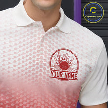 Load image into Gallery viewer, Custom Name Red Bowling Jerseys For Men, Bowling League Polo Shirt Bowler Outift IPHW10656
