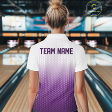 Load image into Gallery viewer, Custom Name Purple Bowling Jerseys For Women, Bowling League Polo Shirt Bowler Outift IPHW10657
