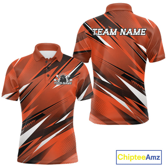 Orange and black sports jersey with 'Team Name' text on a white background