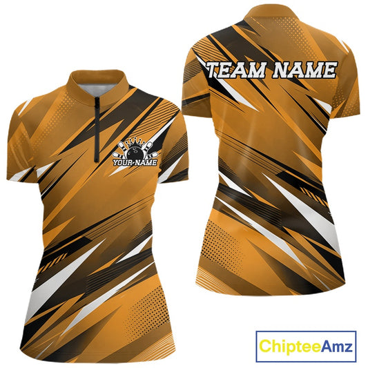 Customizable sports jersey with 'Team Name' and 'Your Name' text on a white background, featuring a black and gold abstract pattern.