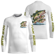 Load image into Gallery viewer, Largemouth Bass Fishes Custom Bass Long Sleeve Fishing Shirts, Bass Tournament Fishing Shirt IPHW7958