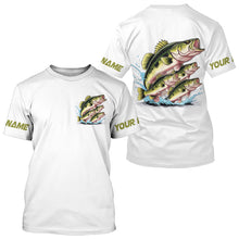 Load image into Gallery viewer, Largemouth Bass Fishes Custom Bass Long Sleeve Fishing Shirts, Bass Tournament Fishing Shirt IPHW7959