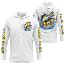 Load image into Gallery viewer, Walleye Fishes Custom Bass Long Sleeve Fishing Shirts, Walleye Tournament Fishing Shirt IPHW7960