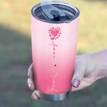 Load image into Gallery viewer, Custom Pink Heart Pickleball Tumbler Cup For Men And Women, Valentines Pickleball Couple IPHW8193