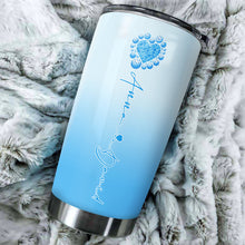 Load image into Gallery viewer, Custom Blue Heart Pickleball Tumbler Cup For Men And Women, Valentines Pickleball Couple IPHW8194