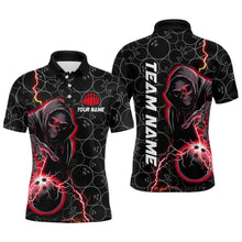 Load image into Gallery viewer, Custom Multi-Color Skull Bowling Team Shirts For Men, Women And Kids, Bowling Polo, Quarter-Zip Shirts For Bowler IPHW5914