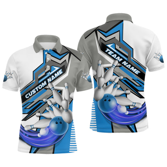 Personalized Multi-Color Bowling Team Jerseys, Bowling Tournament Polo / Quarter Zip Shirts For Men And Women IPHW5934
