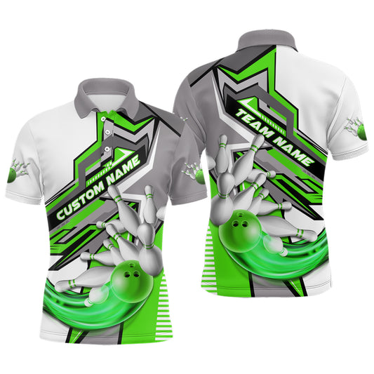 Personalized Multi-Color Bowling Team Jerseys, Bowling Tournament Polo / Quarter Zip Shirts For Men And Women IPHW5934
