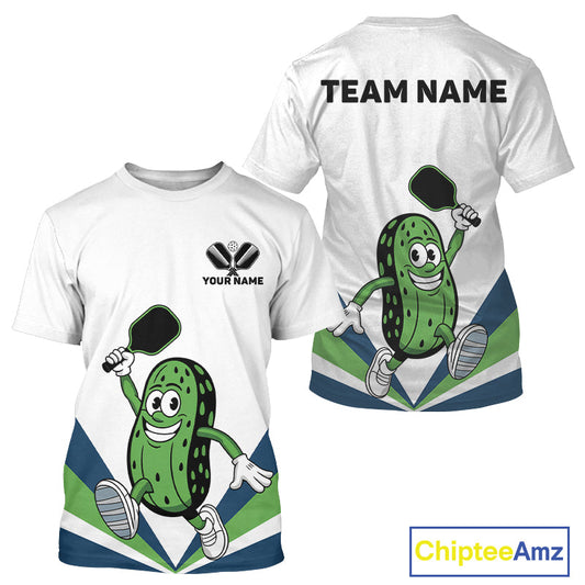 Custom Funny Pickles Play Pickleball T-Shirts For Men, Pickleball Team IPHW9432