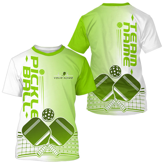 Custom Green Pickleball Team T-Shirts For Men, Pickleball League IPHW9315
