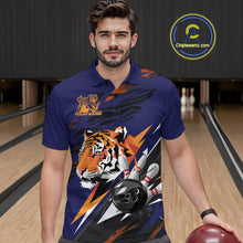 Load image into Gallery viewer, Custom Tiger Bowling Jerseys, Tiger Bowling Polo Team Shirts For Men IPHW9490