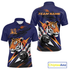 Load image into Gallery viewer, Custom Tiger Bowling Jerseys, Tiger Bowling Polo Team Shirts For Men IPHW9490