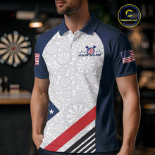 Load image into Gallery viewer, Custom Patriotic Dart Jerseys For Players, US Flag Dart Team Polo Shirts For Men IPHW9696