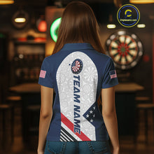 Load image into Gallery viewer, Custom Patriotic Dart Jerseys For Players, US Flag Dart Team Polo Shirts For Women IPHW9696