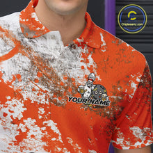 Load image into Gallery viewer, Custom Orange Drunk Bowling Ball And Pins Bowling And Beer Shirt, Funny Bowling Jersey IPHW11263