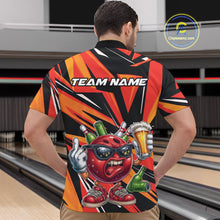 Load image into Gallery viewer, Custom Funny Bowling Ball Drink Beer Bowling Men Quarter-Zip Shirt, Orange Bowling Team Shirt IPHW10122