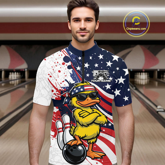 Female model in bowling lane wearing polo shirt with pink bowling ball striking pins butterfly diamond artwork