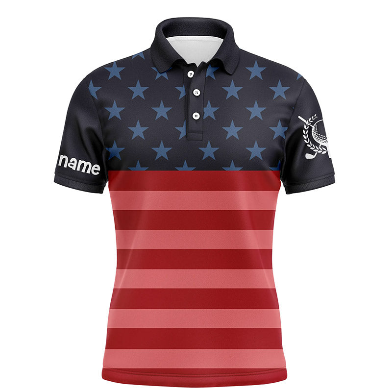 Mens golf polo shirts custom name American flag patriotic golf shirts, team golf tops for mens NQS5666