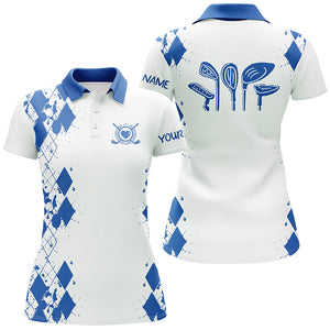 Women golf polos shirts custom argyle pattern golf clubs womens golf tops | Multicolor NQS5908