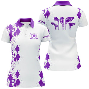 Women golf polos shirts custom argyle pattern golf clubs womens golf tops | Multicolor NQS5908