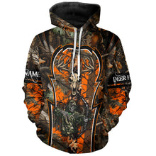 Load image into Gallery viewer, Deer Hunting orange camo Custom Name 3D All over print shirts, personalized deer hunting apparel NQS819