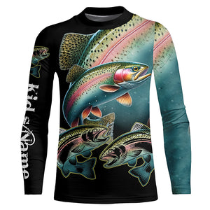 Rainbow Trout Fishing Customize Name UV protection long sleeves fishing shirt, gifts for fishing lover NQS1790