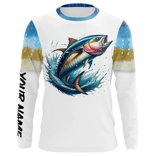 Tuna Fishing Scales Custom long sleeve Fishing Shirt, personalized Tuna fishing apparel NQS578